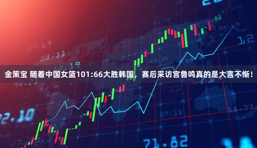 金策宝 随着中国女篮101:66大胜韩国，赛后采访宫鲁鸣真的是大言不惭！